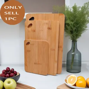 Wooden Cutting Board with Bamboo Double Sides, Kitchen Meat Durable Chopping Board, Bamboo Boards for Efficient Food Prep, Easy to Clean Kitchen Essential