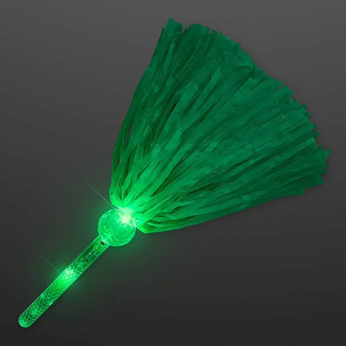 Green LED Light Up Pom Poms (2 Pack)
