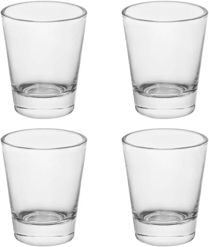 1.5 oz Shot Glasses Sets with Heavy Base, Clear Shot Glass (4 Pack)
