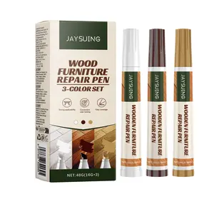 2PCS JaysuingWooden furniture repair pen (3 pieces per set) Wooden door color repair pen, furniture paint peeling color retouching pen, floor scratch repair pen