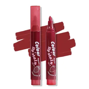 Erinde Lip Stain Marker, Matte Dark Reddish Brown Lip Liner Stain Pen, Highly Pigmented Long-Lasting Wear Transfer-Proof Lip Liner Contour Lip Tint Waterproof Lipstain, 06