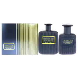 Trussardi Riflesso Blue Vibe For Men 2 Pc Gift Set 3.4 oz EDT Spray, 1oz EDT Spray