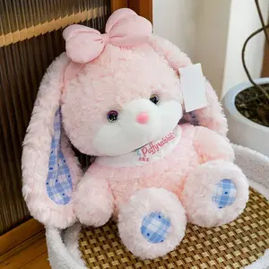 Adorable Kawaii Rabbit Plush, Soft White Bunny Stuffed Doll, Sweet Healing Companion, Best V-Day & Birthday Present for Her