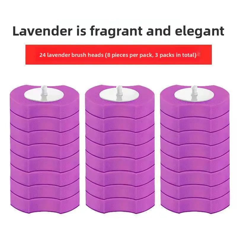 Cleaning brush heads - lavender scent (3 packs = 2