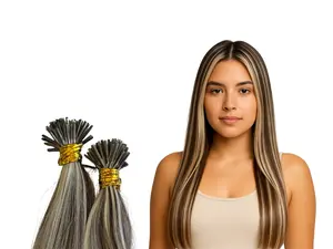 Chocolate Brown + Ashy Blonde Mix ITIP Extensions