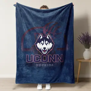 March Madness UConn Huskies Throw Blanket - Ultra Soft Plush Blanket for Basketball Fans, Red Gameday Blanket for Living Room, Bedroom & Dorm, Perfect Alumni & Student Gift