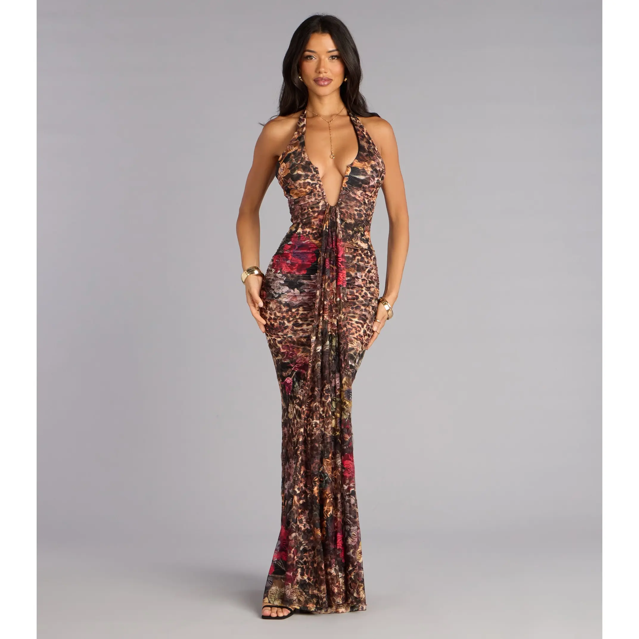 Aubrey Lace Halter Mermaid Formal Dress - TikTok Shop