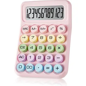 Calculator,12 Digits Large LCD Display Small Desktop Calculators,  with Big Buttons,Easy to Press Mechanical  Calculator,4 Function Office Supplies for  and School ()