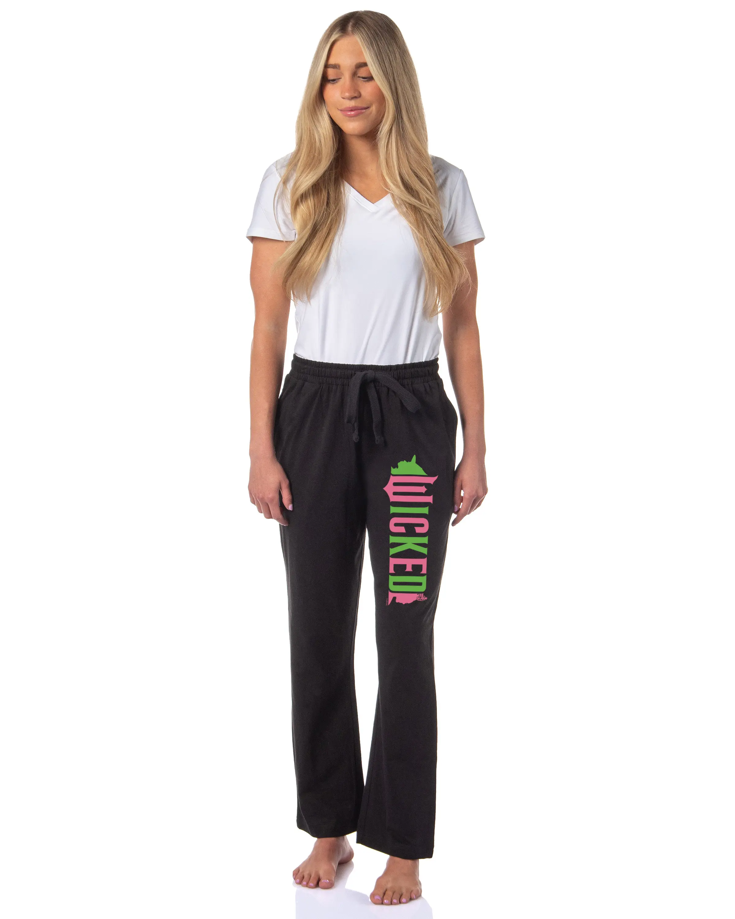 Wicked Women's Movie Film Face Silhouette Logo Pajama Pants For Adults