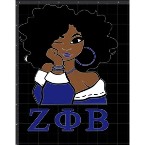Zeta Phi Beta Car Sorority Girl Decal