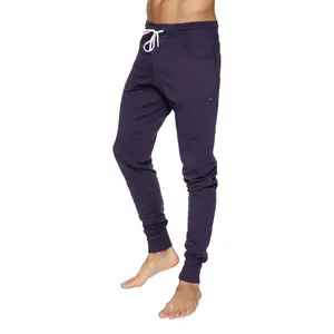 Long Cuffed Jogger & Yoga Sweat Pants (Eggplant)