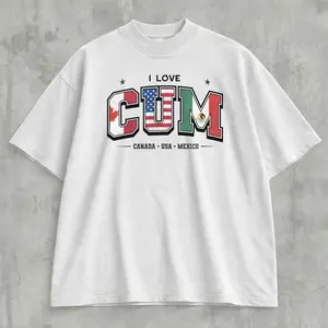 I Love C.U.M Soccer World Oversized Vintage Washed Tshirt Streetwear Graphic Print Y2K Hip Hop Quote Of The Day