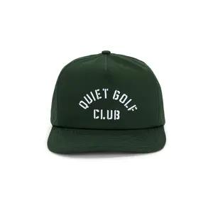 Quiet Golf Stencil 5Panel Hat in Forest