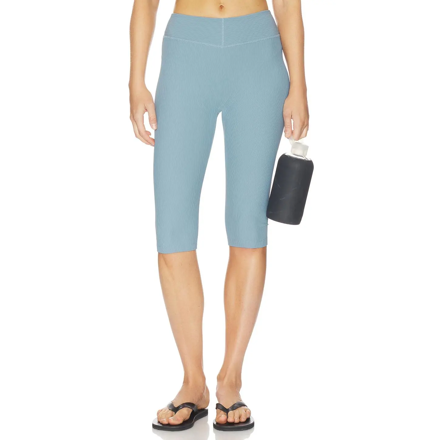 Beyond Yoga Good Form Rib Pedal Pusher Pants in Shaken Blue