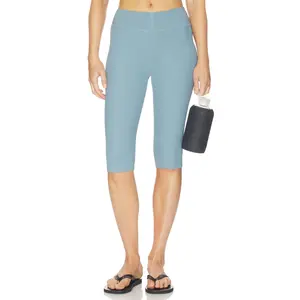 Beyond Yoga Good Form Rib Pedal Pusher Pants in Shaken Blue