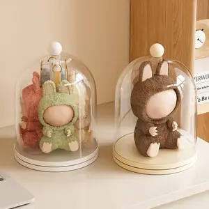 Transparent Display Case with 360° Rotating Hanging Doll Storage Rack , Clear Showcase for Anime, Christmas, Birthday, Home/Office Decoration - Durable Plastic Construction Display Cases for Collectibles Best for Christmas, Perfect for Thanksgiving