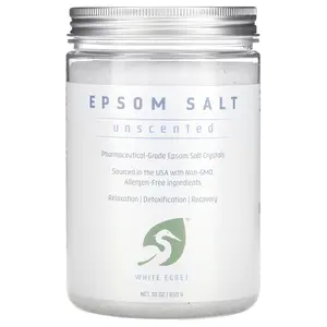 White Egret Epsom Salt, Unscented, 30 oz (850 g)