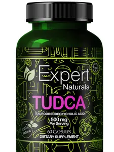 Expert Naturals Tauroursodeoxycholic Acid Dietary Supplement (ICAP Manufacturing LLC) for Adults, 500 mg Per Serving, 60 Edible Capsules, All Natural, No Artificial Flavors, Vitamin-Infused, Supports Liver & Biliary Health