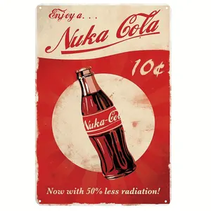 Nuka Cola 'That Was Fun' Metal Tin Sign - 8"X12" |   Perfect For Room, Bar, Garage Decor & Gifts