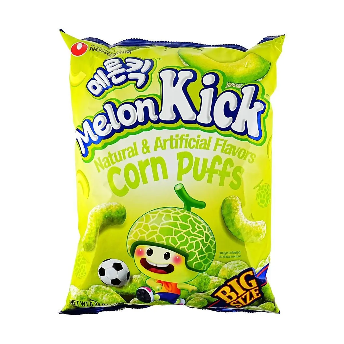 NONGSHIM Melon Flavored Corn Puffs 180g - Korean Snack, Jennie Approved, Sweet & Crunchy