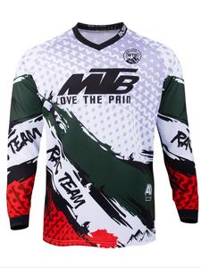 team downhill sportswear, off-road road mountain bike race t-shirt, bicycle motorcycle sports top, mtb racing apparel, slim-fitting men's cycling jersey, athletic tops