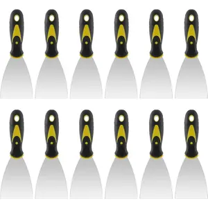 12 PCS 3 Inches Putty Knife, Heavy Duty Putty Knife Scraper, Spackle Knife for Drywall Finishing, Plaster Scraping, Patching and Painting, Decals, and Wallpaper