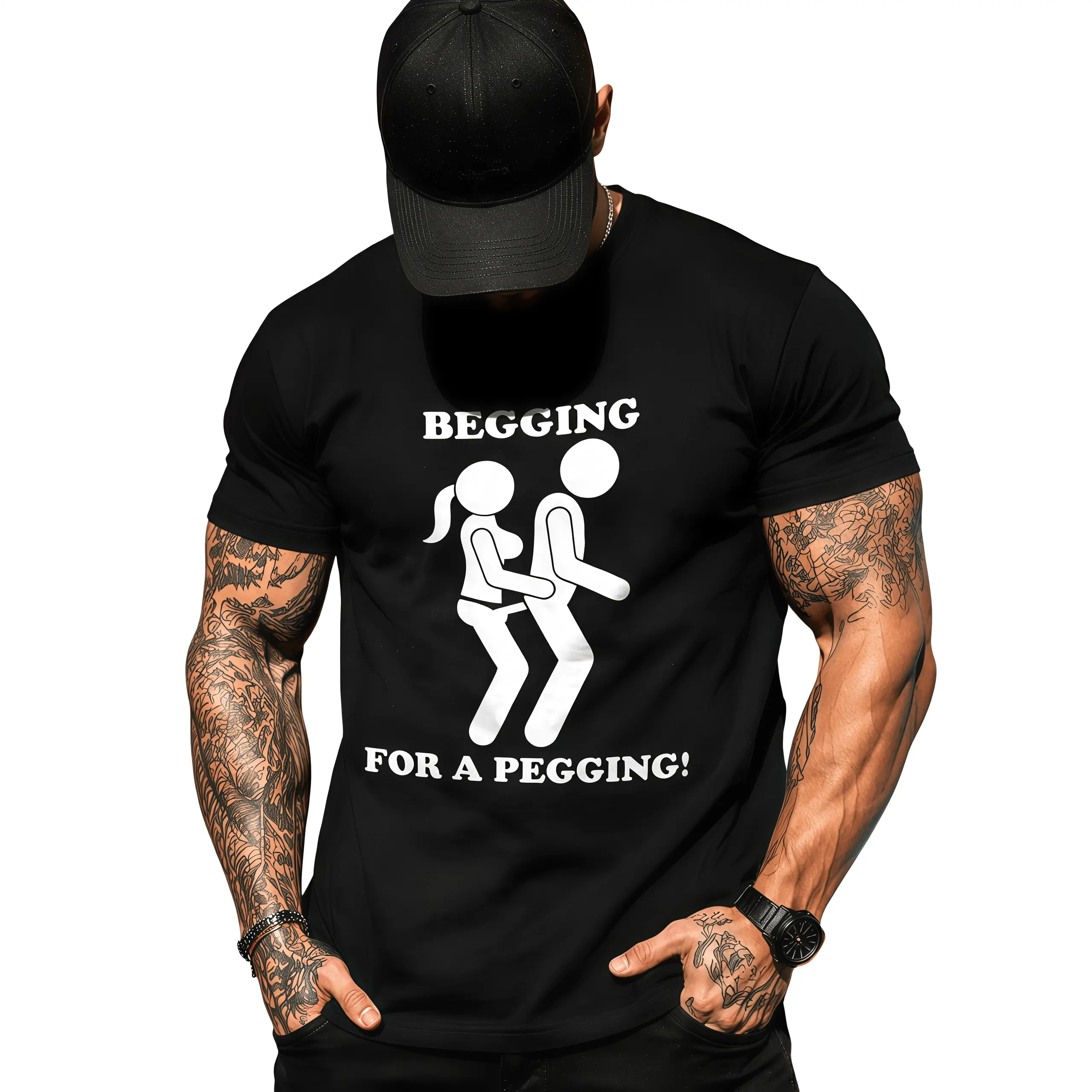 Fun “Needle” Declaration T-shirt, soft cotton casual shirt, fashionable streetwear, suitable for parties and everyday wear,  funny men