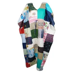Frankie Style Cotton Muumuu Dress Patchwork Maxi Dresses, Boho Caftan Dress, L-3XL