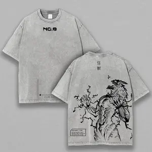 Kaiju No. 8 Tee | Oversized Washed Anime Shirt