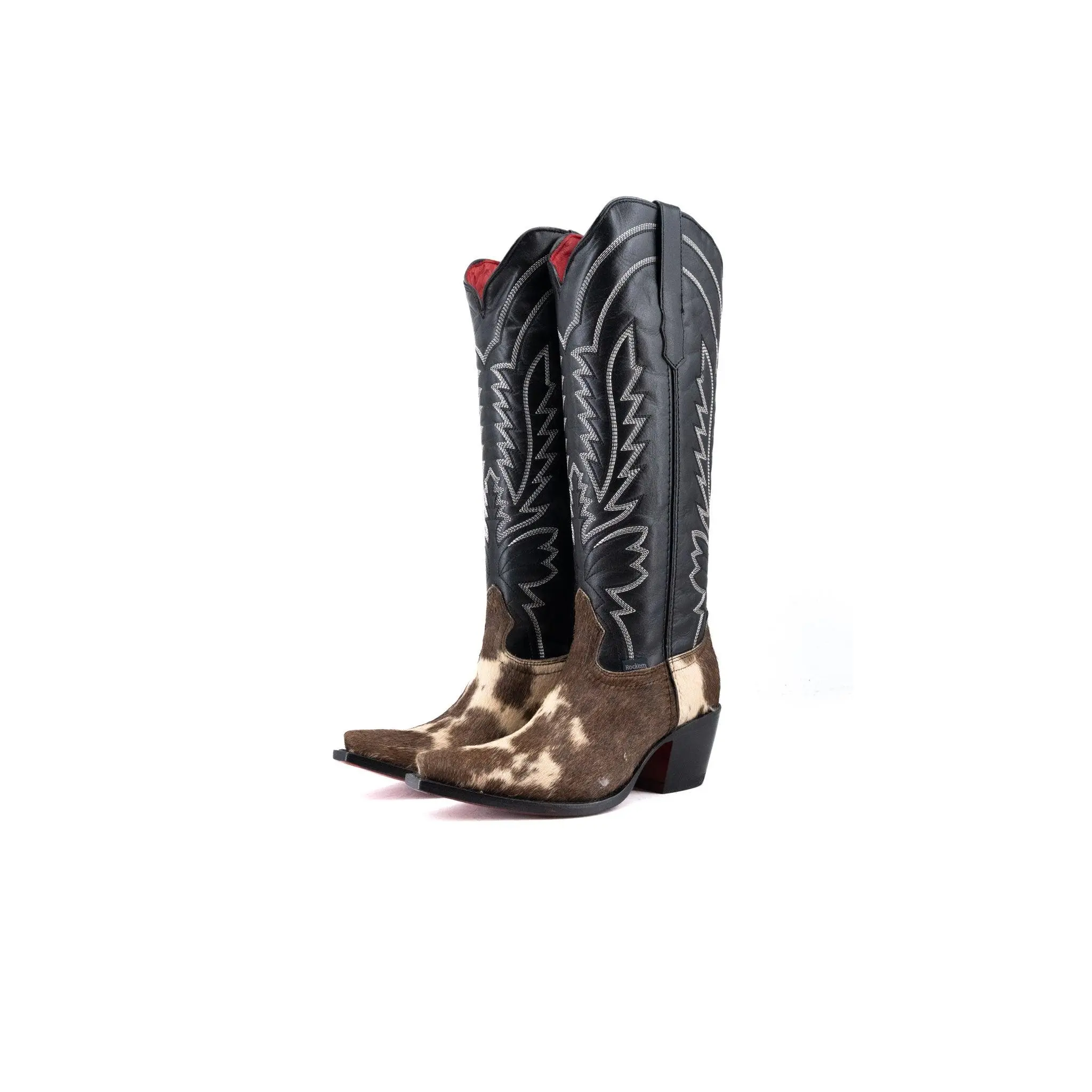 Bianca Tall Red Bottom Cowhide Snip Toe Cowgirl Boot Size 7 Box CW8