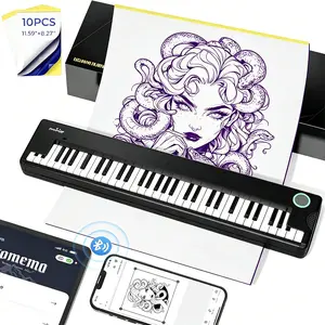2026 New Version Wireless Bluetooth Thermal Printer, Portable Stencil Printer for Tattooing & Document, Compatible with Phone & Pad