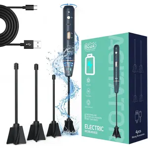 Upgraded Resin Mixer, Handheld Rechargeable Mixer with Minimizing Bubbles,Epoxy Resin Mixer for Resin, Silicone Mixing, Resin Molds, DIY Crafts (Included 4 pcs Paddles) (Blue)