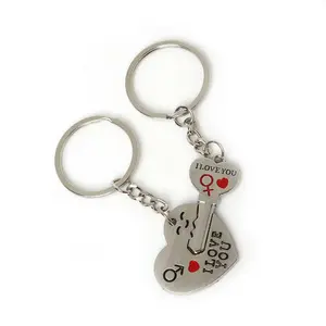 Cute Heart Shaped Keychain for Couples, Trendy All-Match Kawaii Key Ring, Car Key Decor Gift