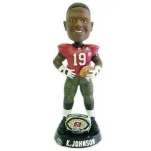 Tampa Bay Buccaneers Keyshawn Johnson Super Bowl 37 Ring Forever Collectibles Bobblehead, Limited Edition, Hand Crafted, Limited Ed., Resin Material