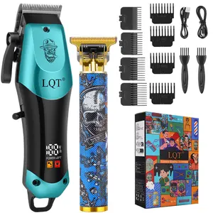 Professional Electric Hair Clipper Set, Cordless Trimmer Kit, Wireless Barber Clippers, Rechargeable Barber Clippers, Home & Salon Use, Lithium Ion Battery, 5w Power Consumption, Cordless Clippers Set