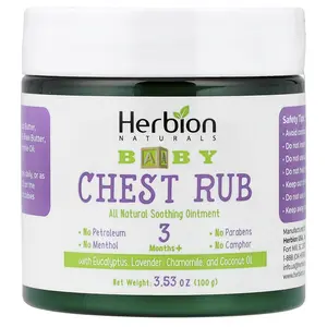 Herbion Naturals Baby Chest Rub, 3 Months+, 3.53 oz (100 g)
