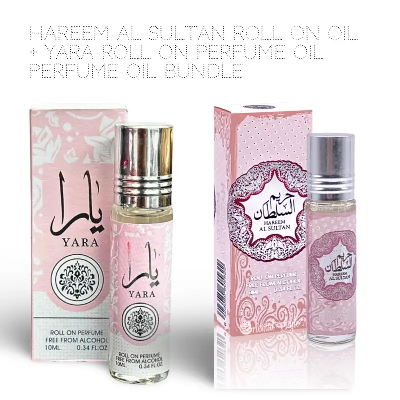HAREEM AL SULTAN ROLL ON OIL + Yara Roll On Perfume Oil PERFUME FOR WOMEN- 10 ML (.34 OZ) ARABIAN PERFUME perfume oils khloé kardashian's, Floral Arabian Fragrance, Floral Scents Perfume
