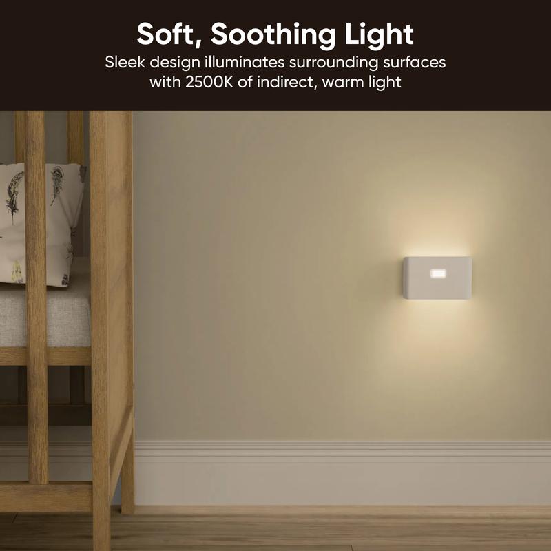 Wyze Night Light — Rechargeable Motion-Activated Soft Lights with Dusk-to-Dawn Scheduling, Warm & Soft White Step Lights