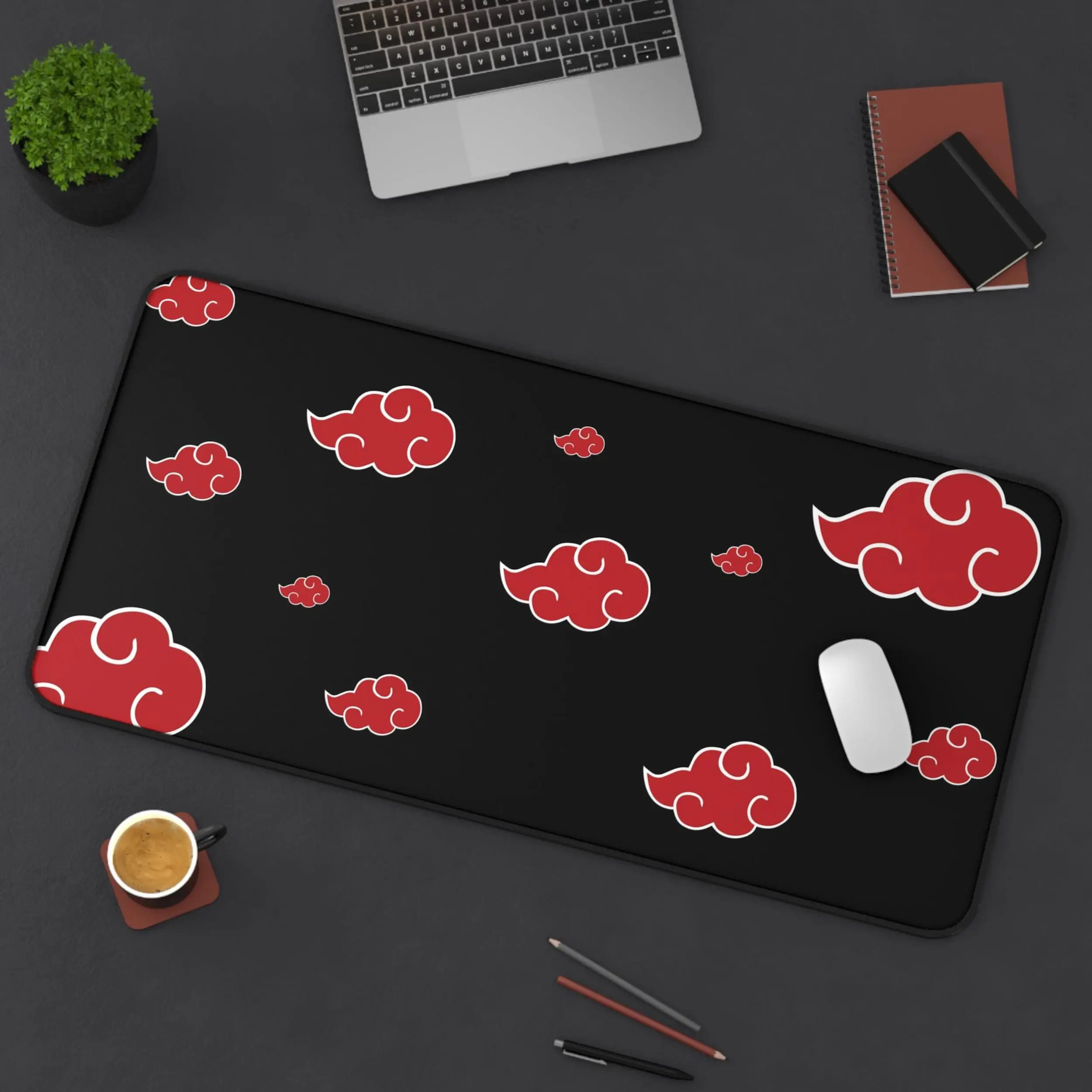 Anime Clouds Desk Mat, Clouds Ninja Anime Mouse Pad, Keyboard Mat, Naruto Anime Desk Mat For Office, Gift For Gamer