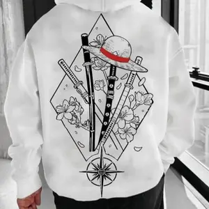 I Piece Sword Hoodie, Minimalist Manga-Inspired, Iconic Straw Hat Design, Perfect for Anime Enthusiasts, Unisex hoodie Classic Cotton
