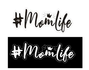 Mom Life Car Graphic Sticker, Window Clings for Mom Vinyl Sticker for Momlife CAr Window Trunck Rear,6x2.2inch