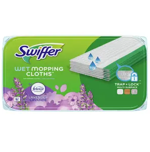 Swiffer Sweeper Wet Mopping Pad Refills for Floor Mop with Febreze Lavender Scent, 12 Count (Packaging May Vary)