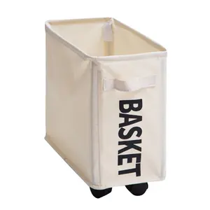 Portable Mini Laundry Basket with Wheels, Foldable Multi-Functional Dirty Clothes Hamper, Home Use Storage Solution