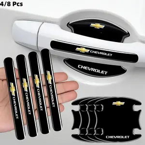 4/8 Pcs Car Door Handle Stickers, Scratch-Resistant Door Bowl Protection, Suitable for All Chevrolet Models, Auto Accessories, Car Decals, Sticker for Cars, Vehicle Decoration