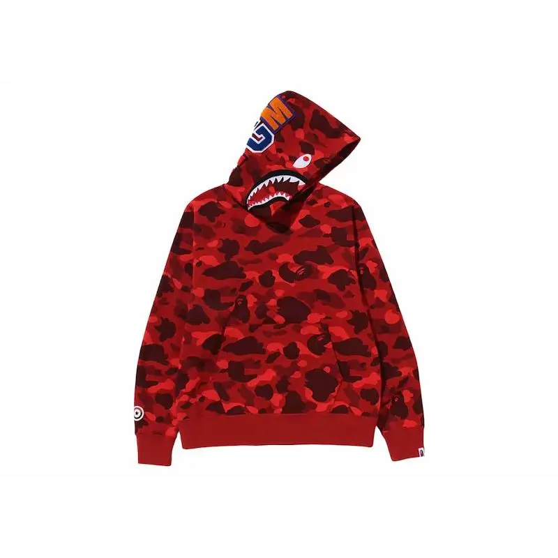 BAPE Color Camo Shark Pullover Hoodie Red (men) by StockX