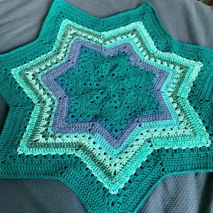 Handmade Crochet Star Blanket, Quilt, and Rug - Warm and Cozy for Winter Season