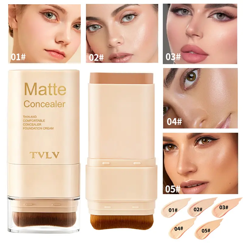 Long-lasting concealer foundation stick Face Makeup Cosmetic with Blurring flawless coverage, smooth texture, easy to apply, and natural makeup look