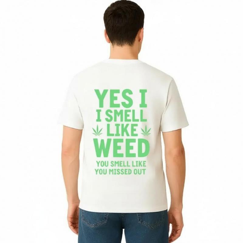 heavy-duty fashion sweatshirt Black Hoodie Yes I Smell Like Weed You Smell Like You Missed Out Marijuana Leaf Print Casual Streetwear for Men and Women Menswear Natural clearance deals today tiktok shop deals clearance deals clearance items print hoodie m