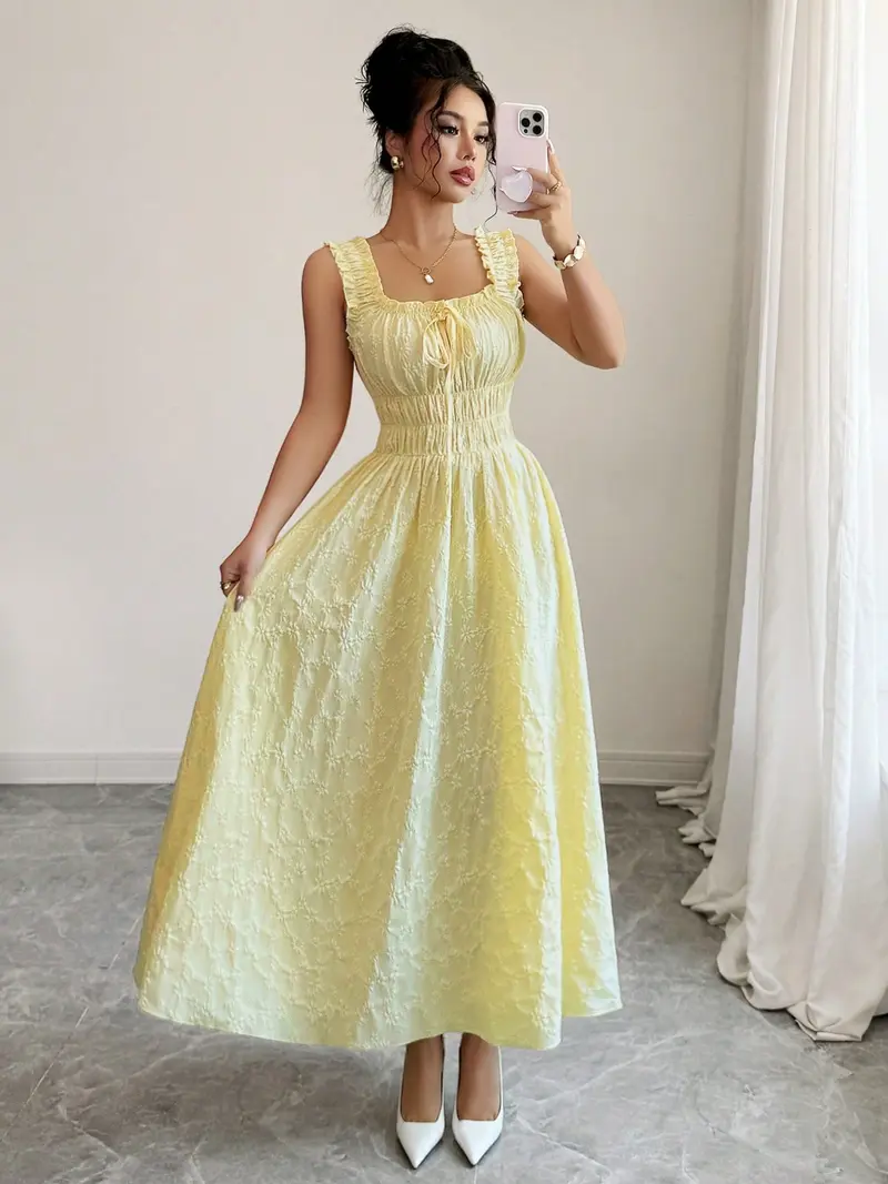 club l yellow midi dress - TikTok Shop