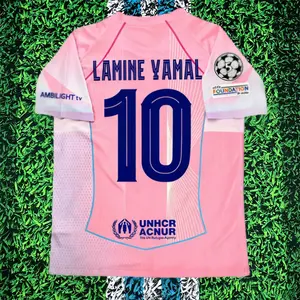 2025 2026 FCB pink Yamal 10 Short Sleeve Soccer Jersey